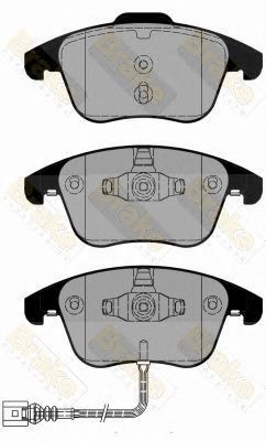 BRAKE ENGINEERING pa1801 -  Комплект тормозных колодок, дисковый тормоз